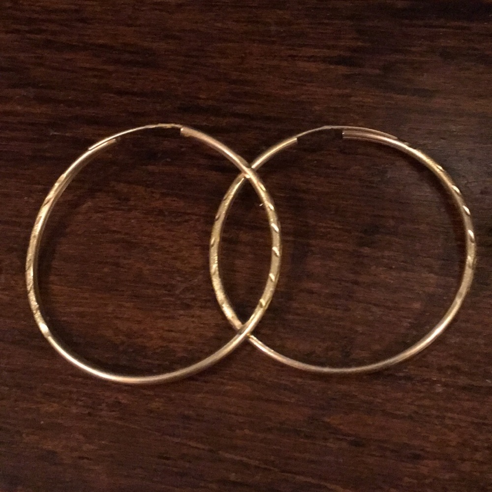 Gold infinity hoops